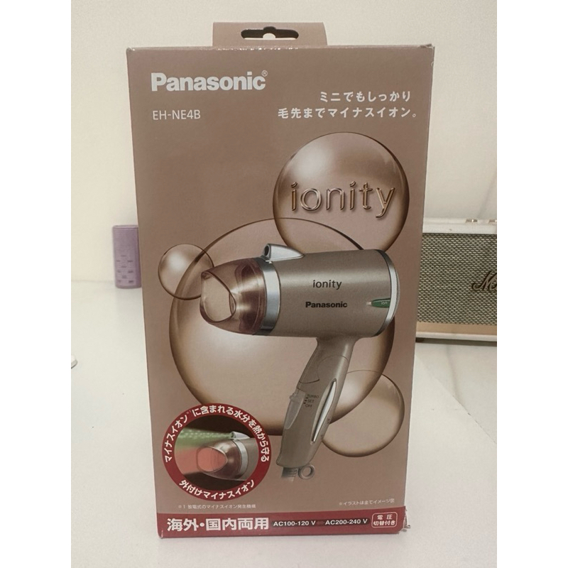 二手/日本 Panasonic 國際牌 負離子 吹風機 美髮 折疊 好攜帶 靜電抑制 國際電壓 金 EH-NE4B