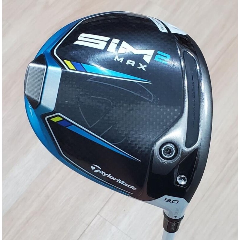 二手美品TaylorMade SIM2 MAX 9°開球木桿 特注高階TOUR AD HD-6 66 S桿身 11196