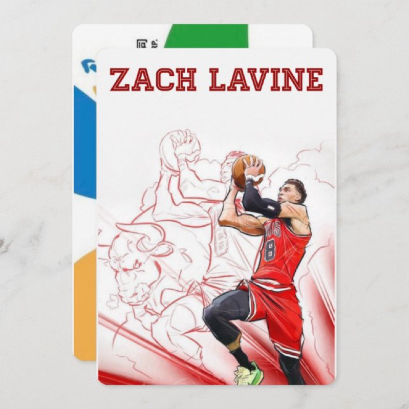 Zach Lavine 灌籃王 NBA球星悠遊卡E (實體悠遊卡,非貼紙) 公牛 灰狼