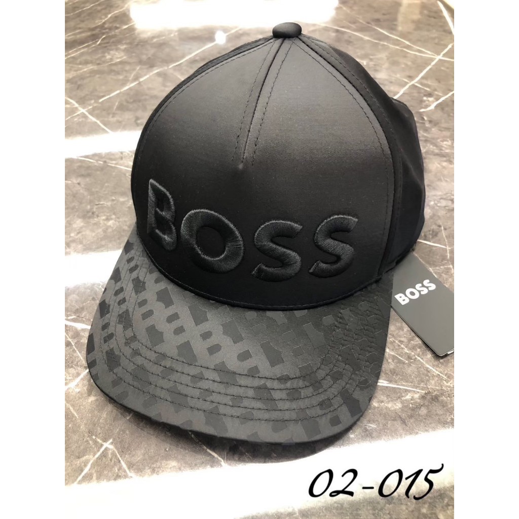 高雄凡賽斯歐洲精品 HUGO BOSS BOSS 刺繡字體 帽沿滿版字體 黑色 帽子 鴨舌帽 棒球帽