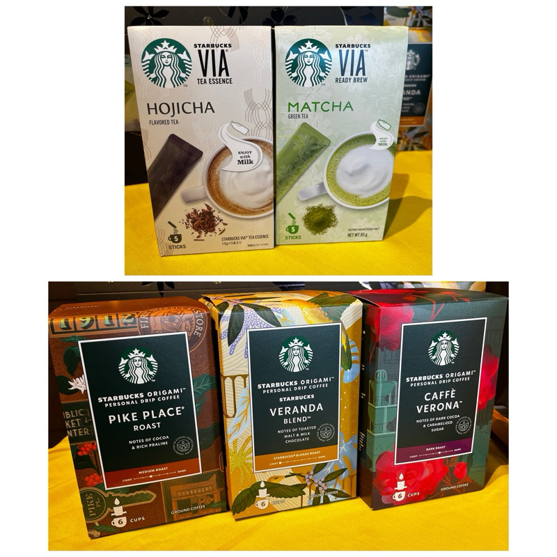 Starbucks 星巴克 咖啡 掛耳咖啡 即溶粉 VIA 抹茶 福吉茶