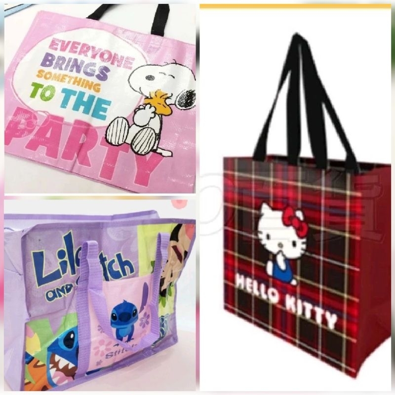 7-11虎年限定Hello Kitty不織布環保袋 &amp; SNOOPY &amp; DISNEY 史迪奇系列環保袋