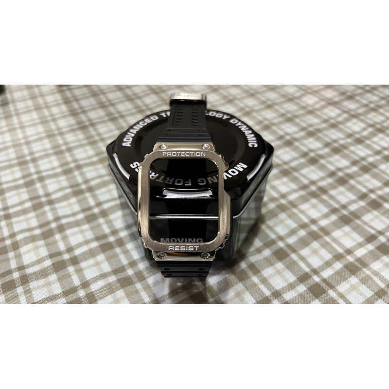 AmBand 不鏽鋼保護殼 Apple Watch 44mm 不鏽鋼錶帶