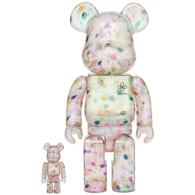 Be@rbrick ANEVER透明碎花400%+100% 現貨