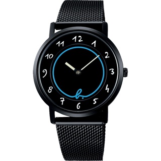 agnes b. 35周年特別版 霓虹中性手錶-淺藍/33.8mm BJ5023X1/VJ20-KVP0SD