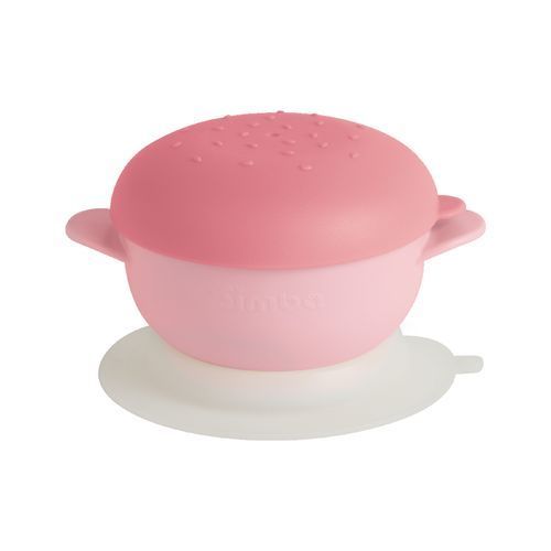 Simba小獅王辛巴 美味漢堡吸盤碗-粉紅甜心堡(多色可挑)180元