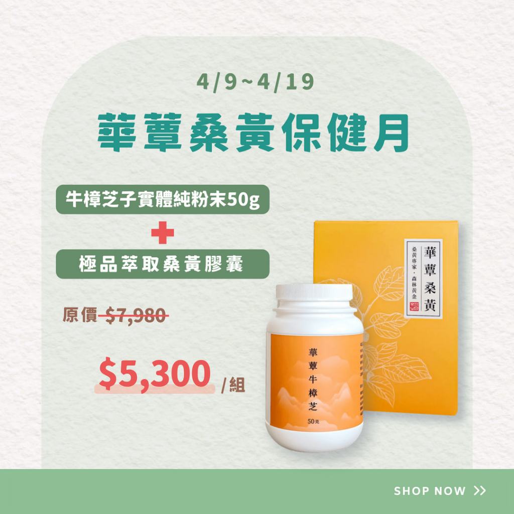 《桑黃保健月》極品牛樟芝粉末+桑黃膠囊