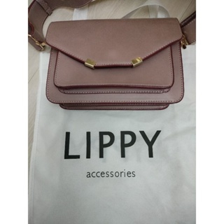 品牌LIPPY 粉紅小包小廢包肩背側背包