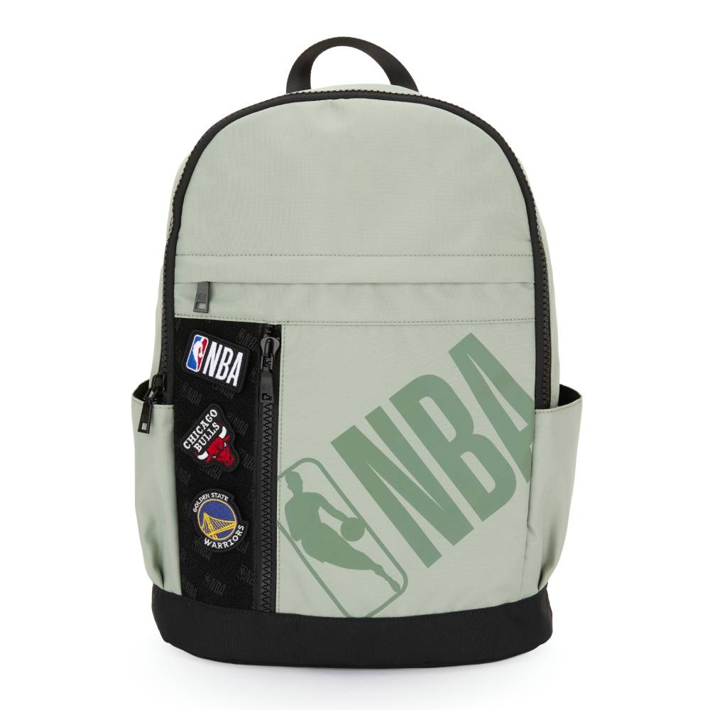 【全能MAX】NBA 背包 後背包 隊伍徽章 兩側水壺袋 大容量 淺綠 3425174071