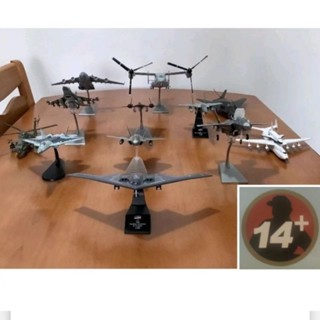 天天免運費50種戰鬥機合金模型臺灣現貨1：100免組裝金屬合金模型F14/F15/F18幻象A10蘇35F16ET200