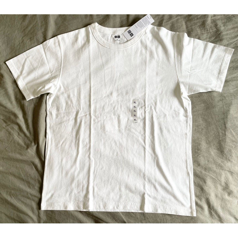 《全新》男子 🇯🇵 Uniqlo U 棉質圓領T恤  / 顏色：白 / 尺寸：XL號