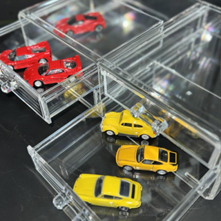 【台灣現貨】1:64 模型車展示盒 風火輪小汽車 模型車收納盒 模型盒 玩具車模收納盒 抽屜式 防塵盒Tomica
