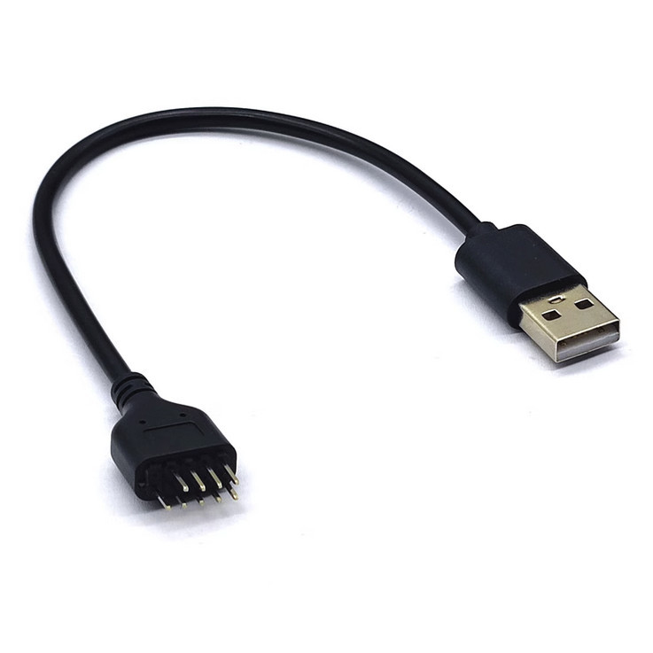 光華CUMA散熱精品*線材 USB TYPE-A 公 TO USB2.0 9PIN 公 40CM (請看清楚說明)~現貨