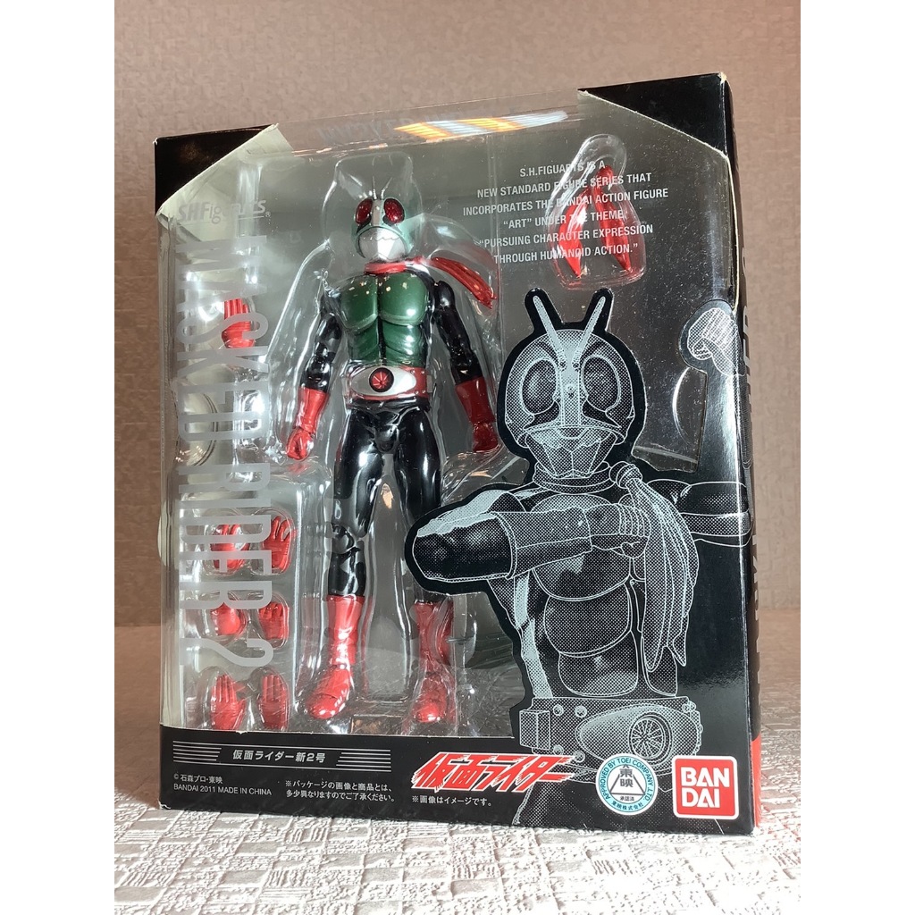 【烏力烏力屋】 日版　BANDAI　魂商店　S.H.Figuarts　 假面騎士　新2號　已拆　內詳　盒況不佳