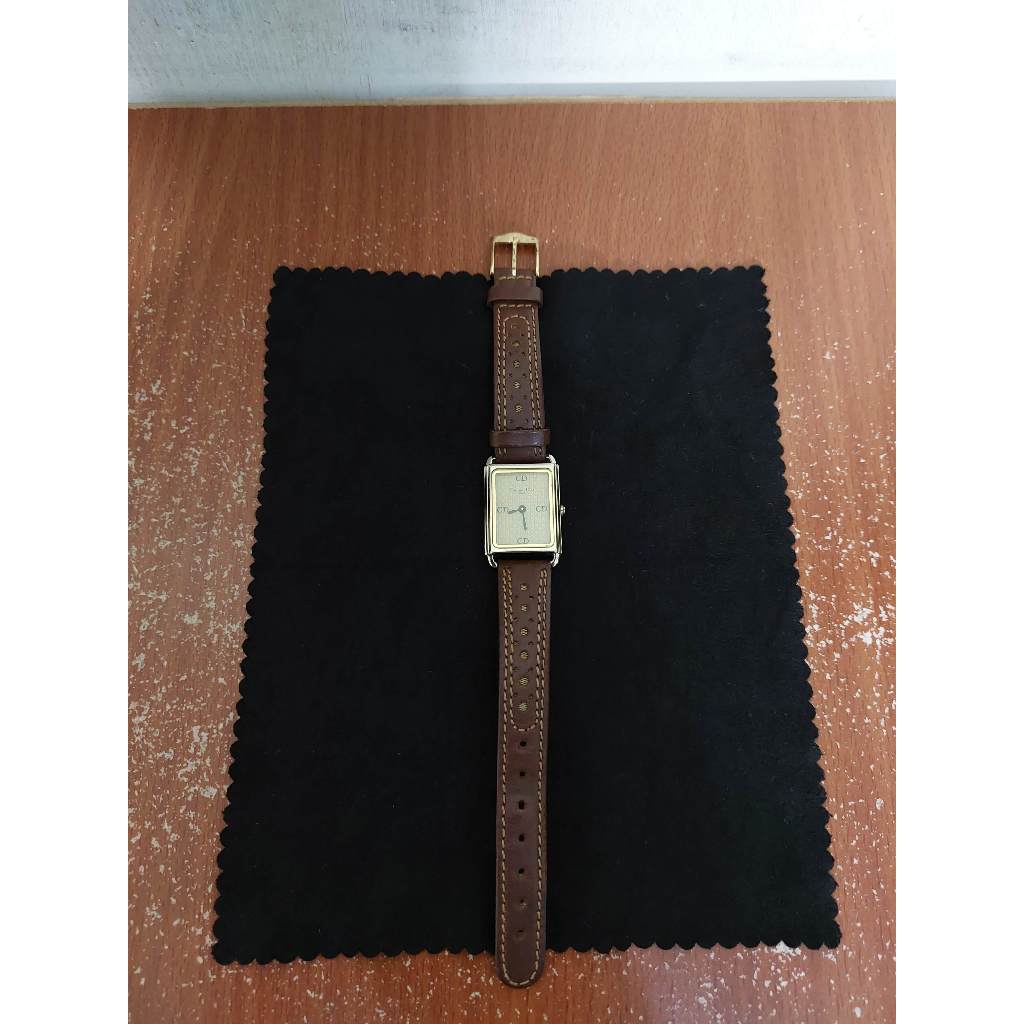 瑞士製 Christian Dior 滿版 CD logo 鍍金 古著 腕錶 手錶 古董錶