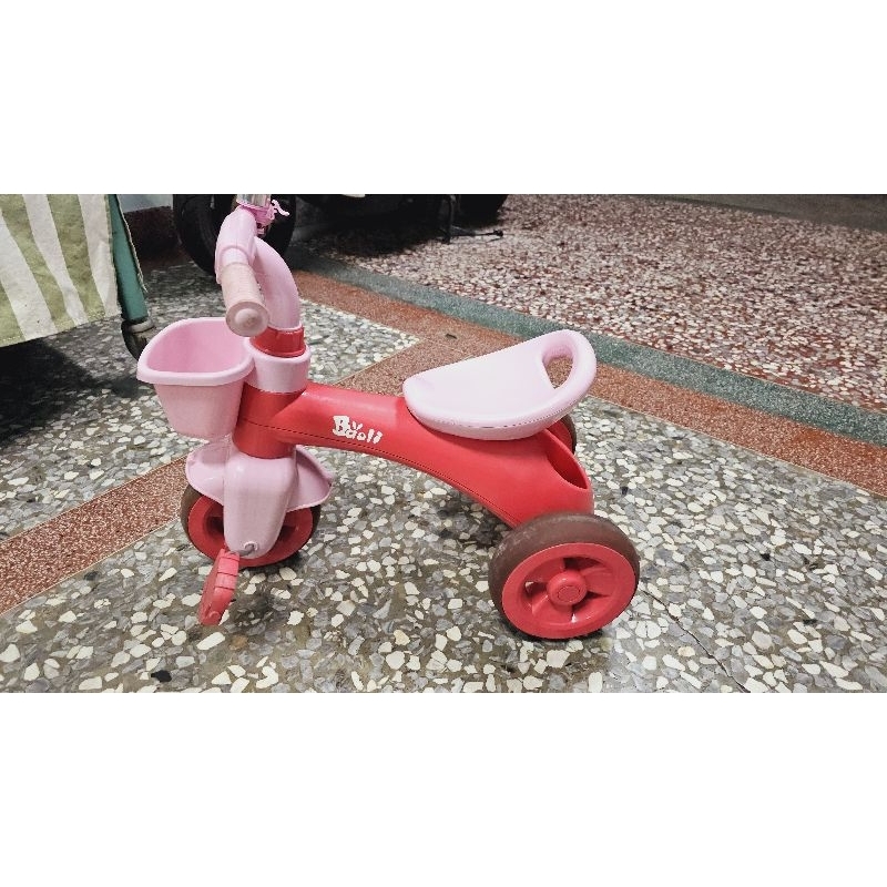 寶麗兒童三輪車腳踏車1708寶寶童車溜娃神器幼兒孩手推自行車玩具
