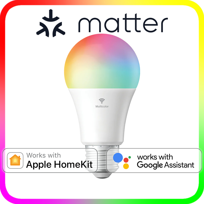 Matter 燈泡E27 E14同時相容 Homekit 和 Google Home 遠端控制 智能LED燈需要中樞CL