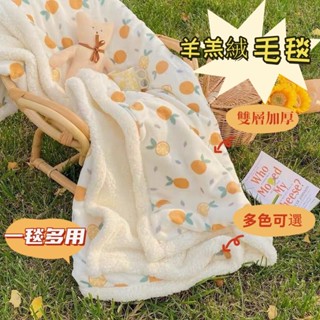 💥臺灣熱賣💥雙層加厚羊羔絨毛毯可做被套小清新午休毯秋冬保暖汽車多功能蓋毯 毛毯 午休毯 床蓋 單人加大床蓋 沙發蓋毯