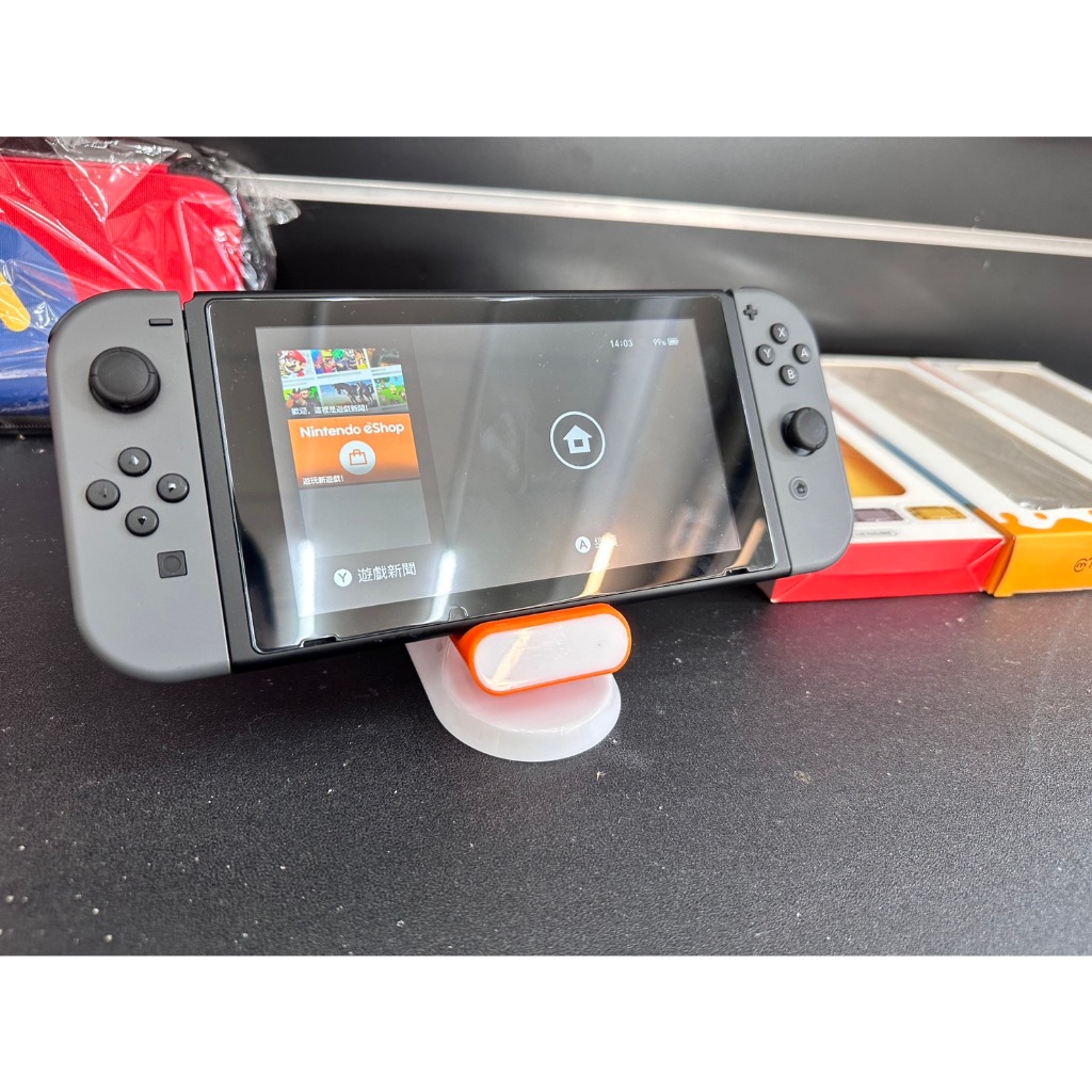 【實體店-神樂娛樂電玩通訊 】SWITCH 電玩 電力加強版(黑) 福利機 漂亮無傷 可分期