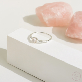 【SPANCONNY】盼 | 粉水晶 S925純銀 | 天然石輕珠寶戒指