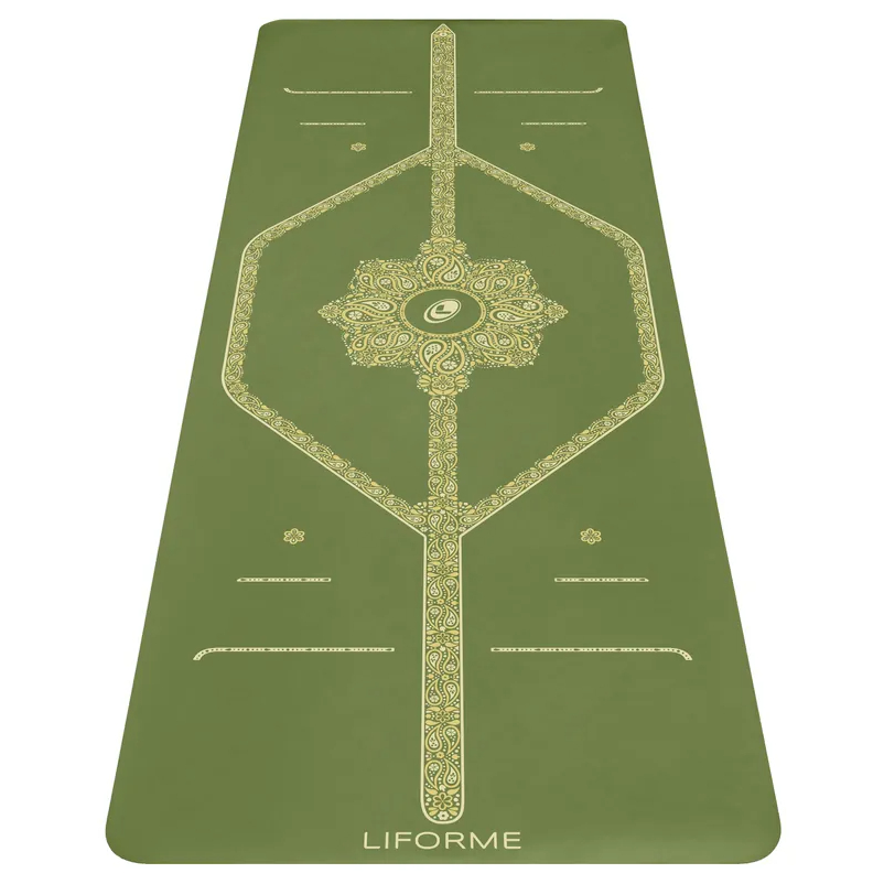 Liforme 經典瑜珈墊-佩斯利圖紋－橄欖綠