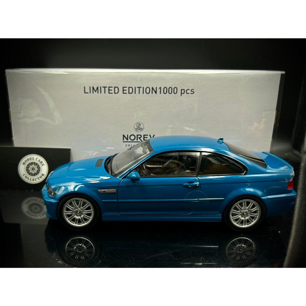 【收藏模人】Norev BMW M3 E46 2000 藍色 限量 歐洲限定 寶馬 模型車 1:18 1/18