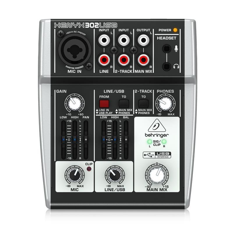 音樂聲活圈 | Behringer 302USB Mixer 類比混音器 類比Mixer 介面 錄音介面 原廠公司貨