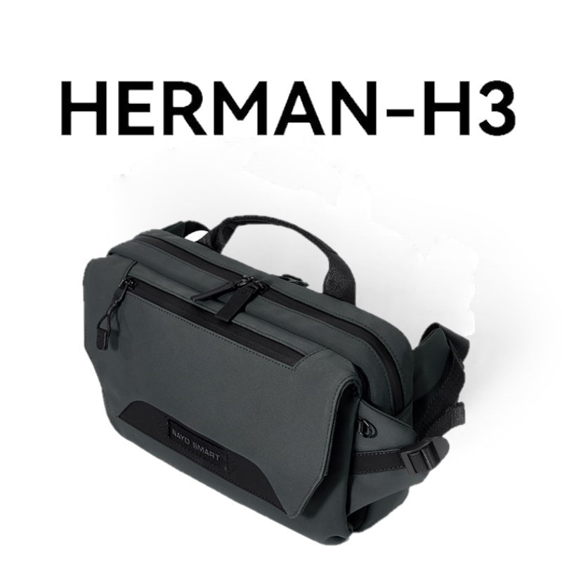 (全新-吊牌剪掉無使用過) NAYO SMART Herman H3 單肩 斜背包 設計款 型男 防水包 單肩包