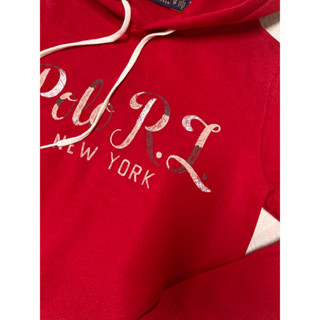 Miolla 美國品牌Polo Ralph Lauren 紅色挺立柔棉長袖帽T