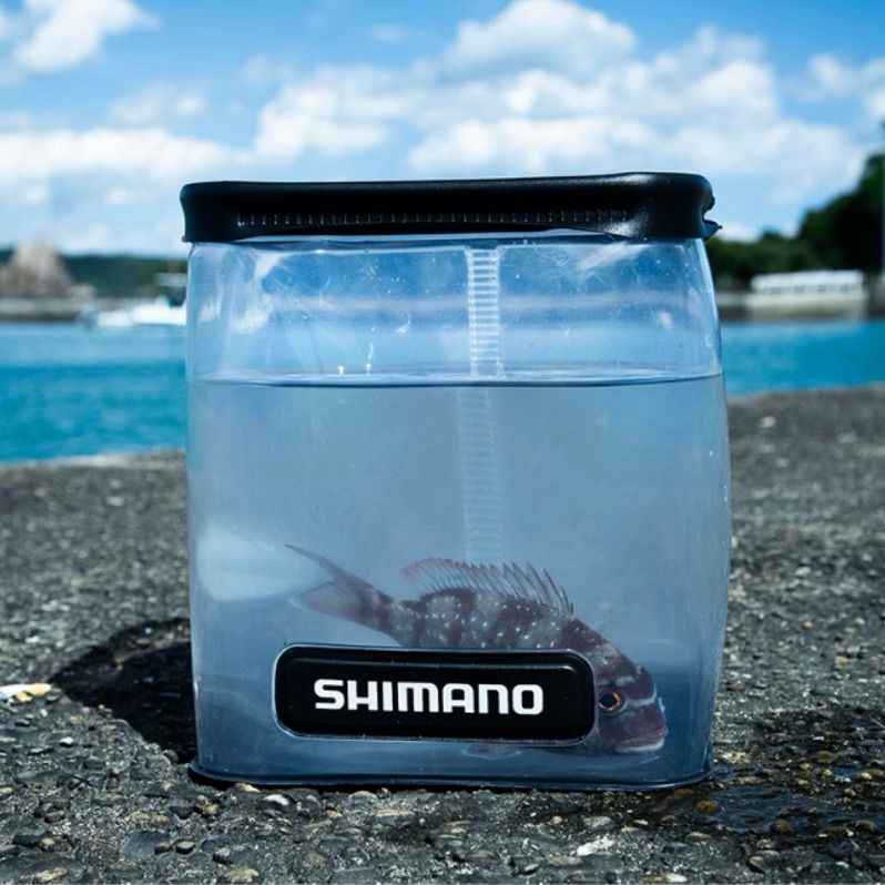 Shimano 24新品 網布 取水桶 汲水袋 透明心塞 活餌桶 附失手繩 8m 釣魚 路亞 防波提