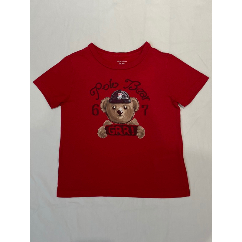 POLO Ralph Lauren 兒童 小童 短袖 T-shirt 紅色 經典 稀少 小熊 2T/24m