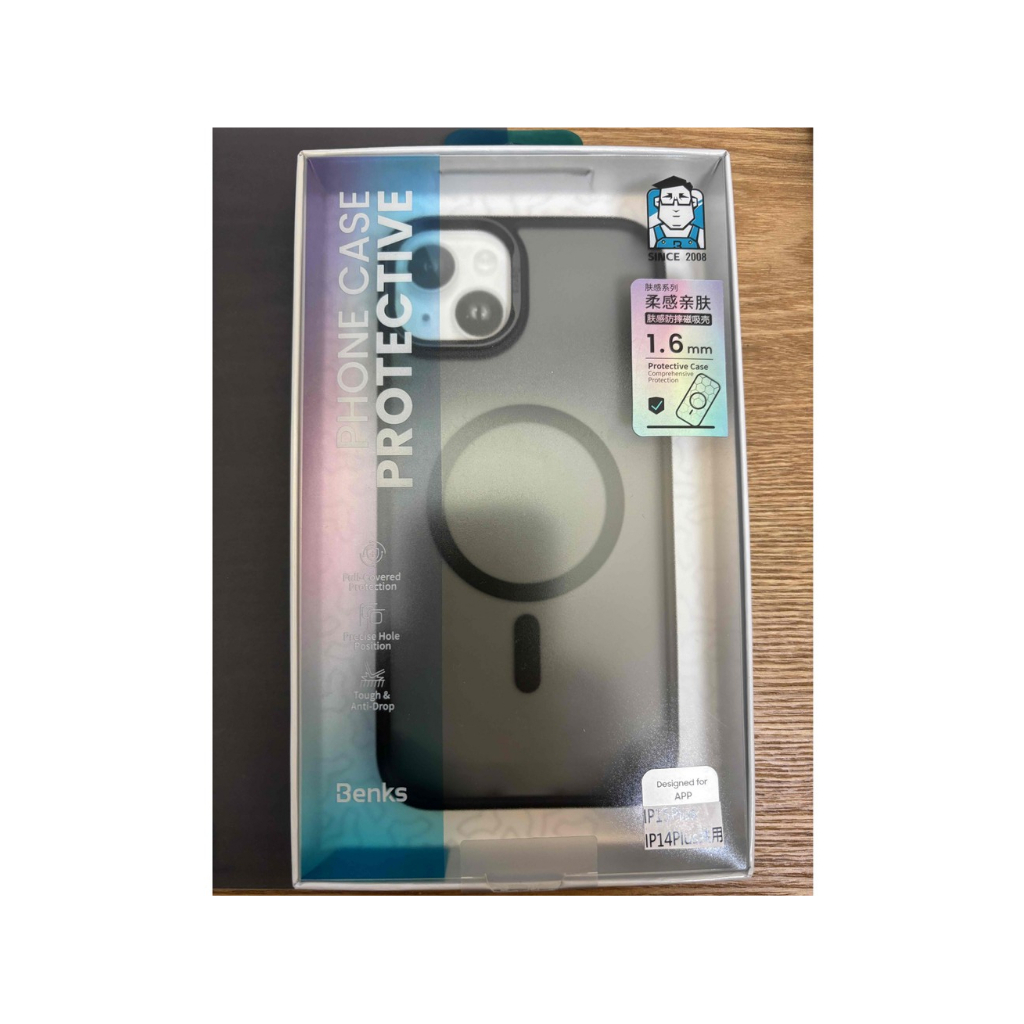 Benks iPhone15 Plus(6.7) MagSafe 防摔膚感手機殼 -黑 (二手美品)