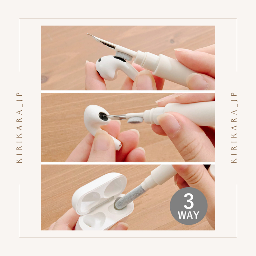 6/10結單《日本代購》預購 日本 3COINS AirPods 耳機清潔筆 耳機清潔工具 多功能清潔劑