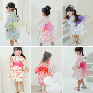 Augelute Baby童衣 日式和風女童和服套裝 造型服 夏日浴衣短袖套裝 60250