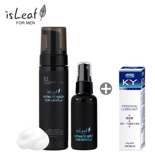 韓國 isLeaf 男性私密激淨慕絲200ml+噴霧60ml+杜蕾斯KY潤滑劑100g*1【isLeaf】