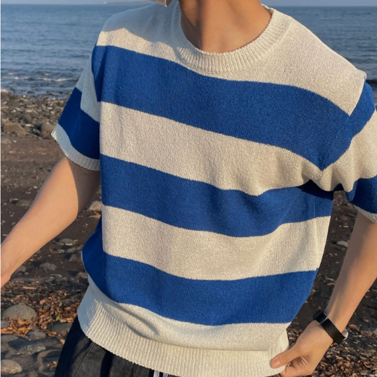 【Metanoia】🇰🇷韓製 條紋短袖針織衣