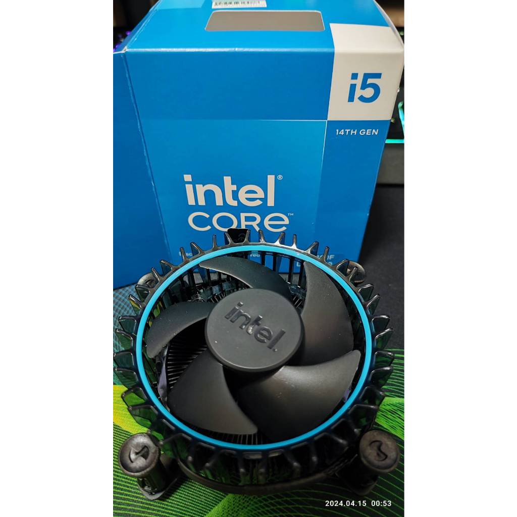 Intel原廠十四代 Intel CORE CPU散熱器i5-14400F 散熱風扇  LGA1700未使用過