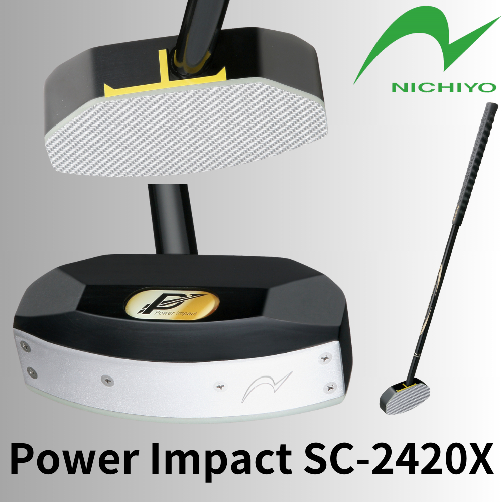 日本NICHIYO地面高爾夫球桿 SC-2420X黒色 《Power Impact Model X》重型球桿頭讓您滾得更