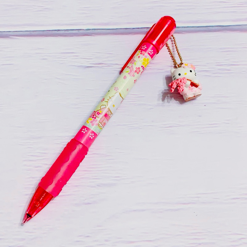 日本區域限定 日本製絕版Hello Kitty自動鉛筆 櫻花自動鉛筆🌸 可愛櫻花Kitty吊飾 桜KTシャープペン