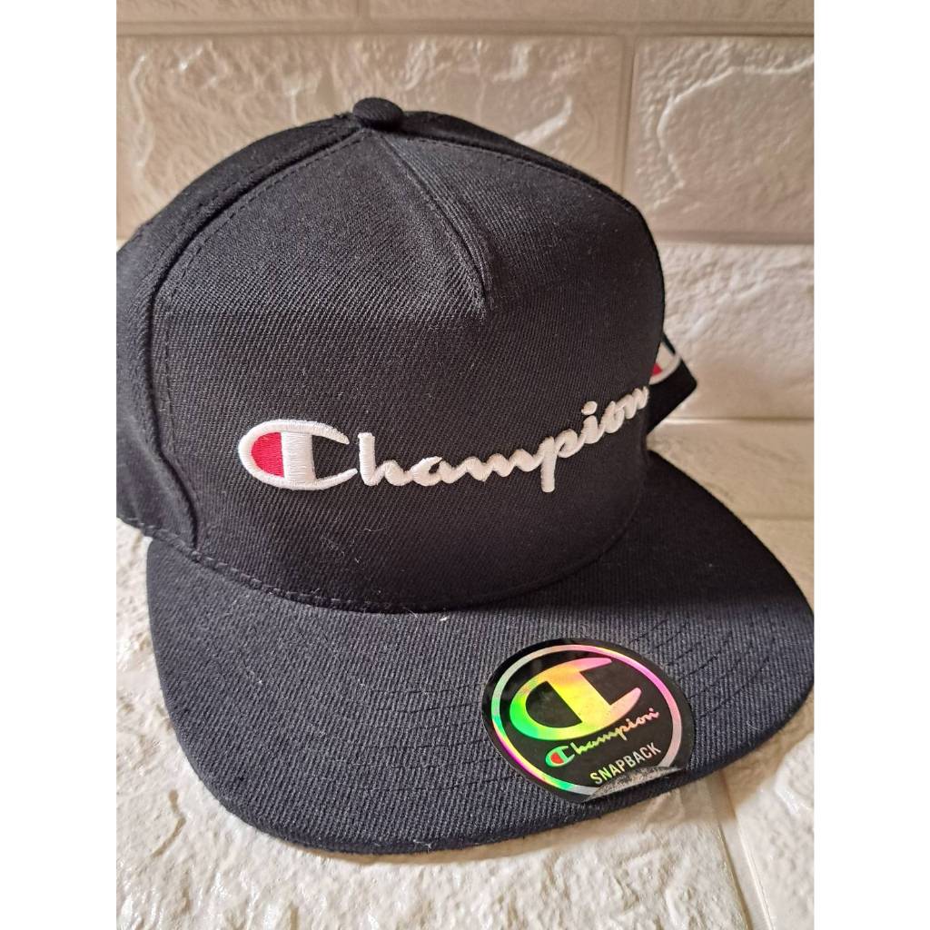 Champion 冠軍 鴨舌帽 棒球帽 老帽 帽子 硬板帽 潮流帽 潮流穿搭 夜店 遮陽帽 刺繡版 男女通用 深黑經典款