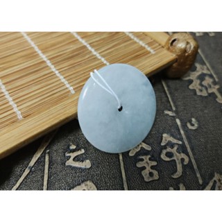 【禾賢行】翡翠A貨.緬甸玉.冰糯種平安扣/圓滿平安.手工精雕墬子.項鍊.玉珮.H24012900260