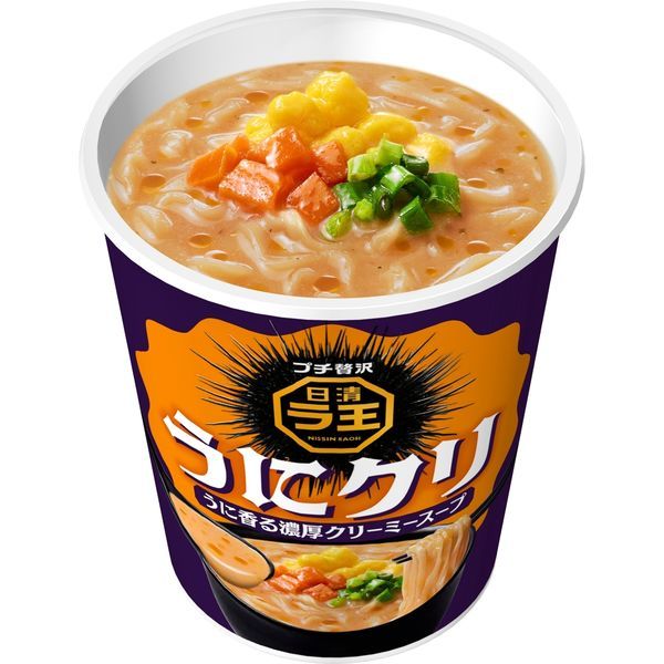 *貪吃熊*日本 日清 NISSIN 麵王 杯麵 海膽奶油風味 泡麵 日清杯麵  麵王杯麵