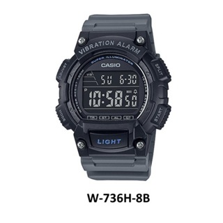 經緯度鐘錶CASIO手錶 G-SHOCK概念設計 大螢幕/震動鬧鈴/按鍵音可關/百米防水【超低價】W-736H