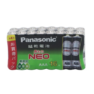 Panasonic 國際牌錳乾4號電池 (16入)【小北百貨】