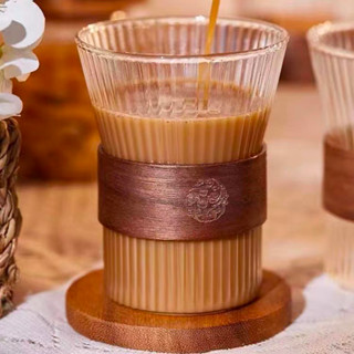 【臺灣現貨】隔熱束腰風琴玻璃杯 咖啡杯 雞尾酒杯 牛奶杯 花茶杯 飲料杯 調酒杯 耐高溫 耐熱玻璃水杯 高硼矽玻璃杯