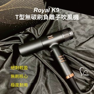 【維娜絲專業髮品】台灣現貨 保固 PINGO 台灣品工 Royal K9 T型無碳刷負離子吹風機