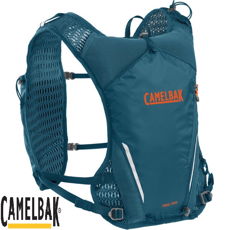 贈蝦幣 CamelBak Trail Run 7 越野水袋背心(附0.5L軟水瓶2個) 湖水綠 水袋 背心 水袋背包