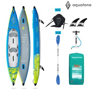 Aquatone 充氣雙人獨木舟-進階型 GLACIER 14'0" TK-601 / KAYAK 皮艇 皮划艇 水上活