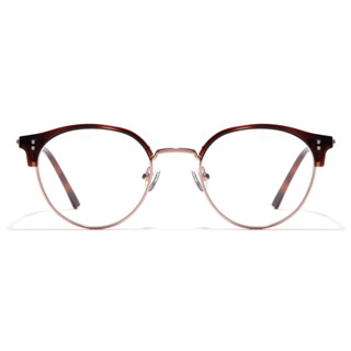 CARIN 光學眼鏡 ALEX R+ C2 圓形眉框 - 金橘眼鏡