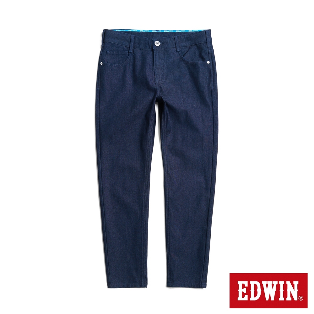 EDWIN 加大碼 冰河玉斜紋 迦績JERSEYS 超彈力極窄丹寧直筒褲(原藍色)-男款
